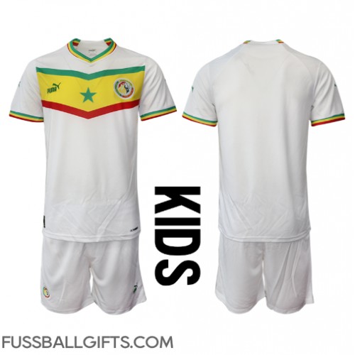 Senegal Fußballbekleidung Heimtrikot Kinder WM 2022 Kurzarm (+ kurze hosen)